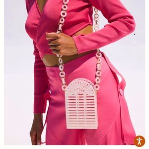 Cult Gaia Ark Phone Crossbody - Pearl, NWT